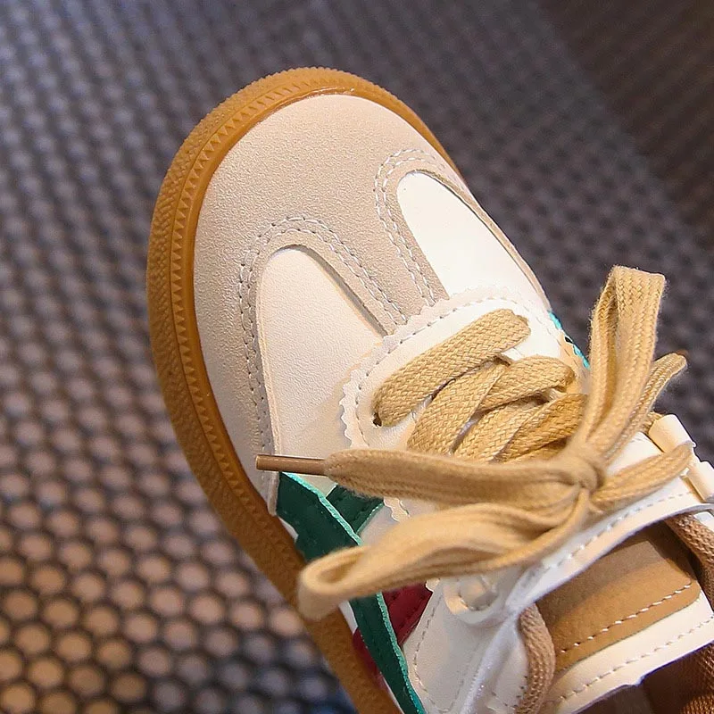 Детская обувь для девочек повседневная детская замшевая с пряжкой-кольцом 2024 на