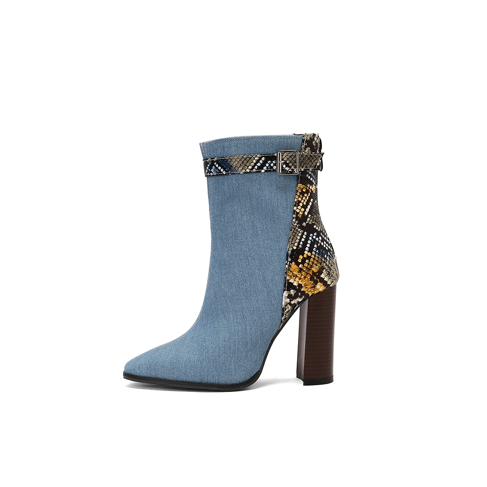 2024 зимние гламурные белые синие женские сапоги до середины икры пикантные туфли