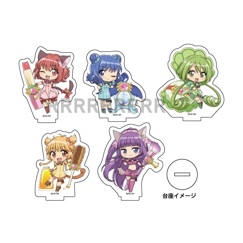

Anime Tokyo Mew Mew Mini Figure Doll Ichigo Lettuce Zakuro Pudding Small Acrylic Stand Model Plate Cosplay Toy for Gift