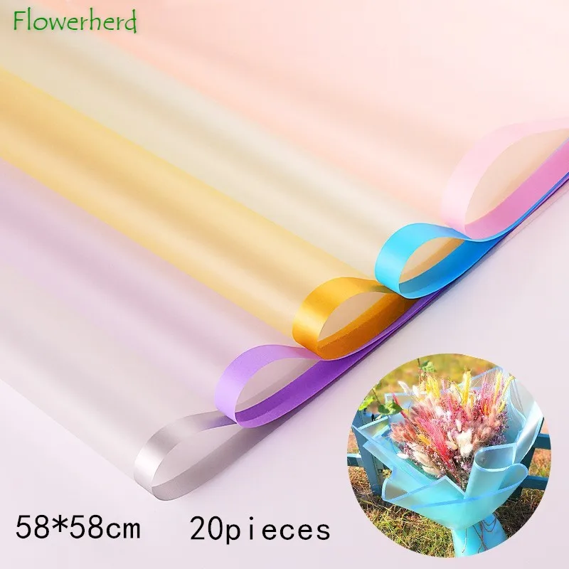 

20 шт. 58x58 см матовая бумага с волшебными краями, букет цветов, упаковочная бумага, упаковочная бумага с розовыми цветами, подарочная упаковоч...