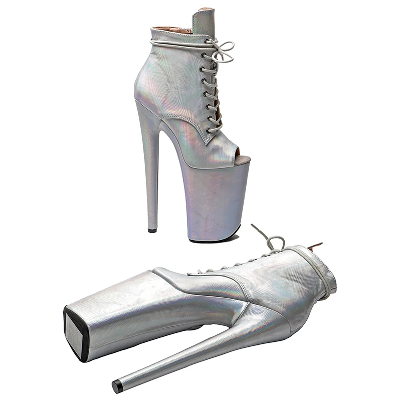 Leecabe  23CM/9inches  Ankle Boots Sexy Fetish Stripper Shoes Women Pole Dance Models Catwalk Show High Heels 2B