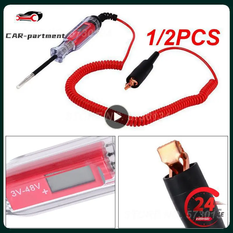 

1/2PCS Auto Circuit Tester Truck Voltage Tester Circuit DC 6V 12V 24V Auto Circuit Tester Auto Diagnostic Probe Automotive Test
