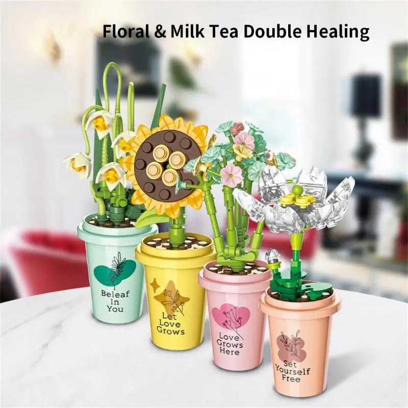 

Строительные блоки, суккуленты, растения, горшечные цветы, милые украшения для помещений, «сделай сам», собранные игрушки, праздничные пода...