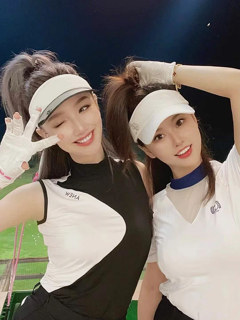 

Golf Women's Clothing 2022 Summer New Sleeveless T-shirt + Skirt High Elastic Breathable Quick Dry Women's Suit