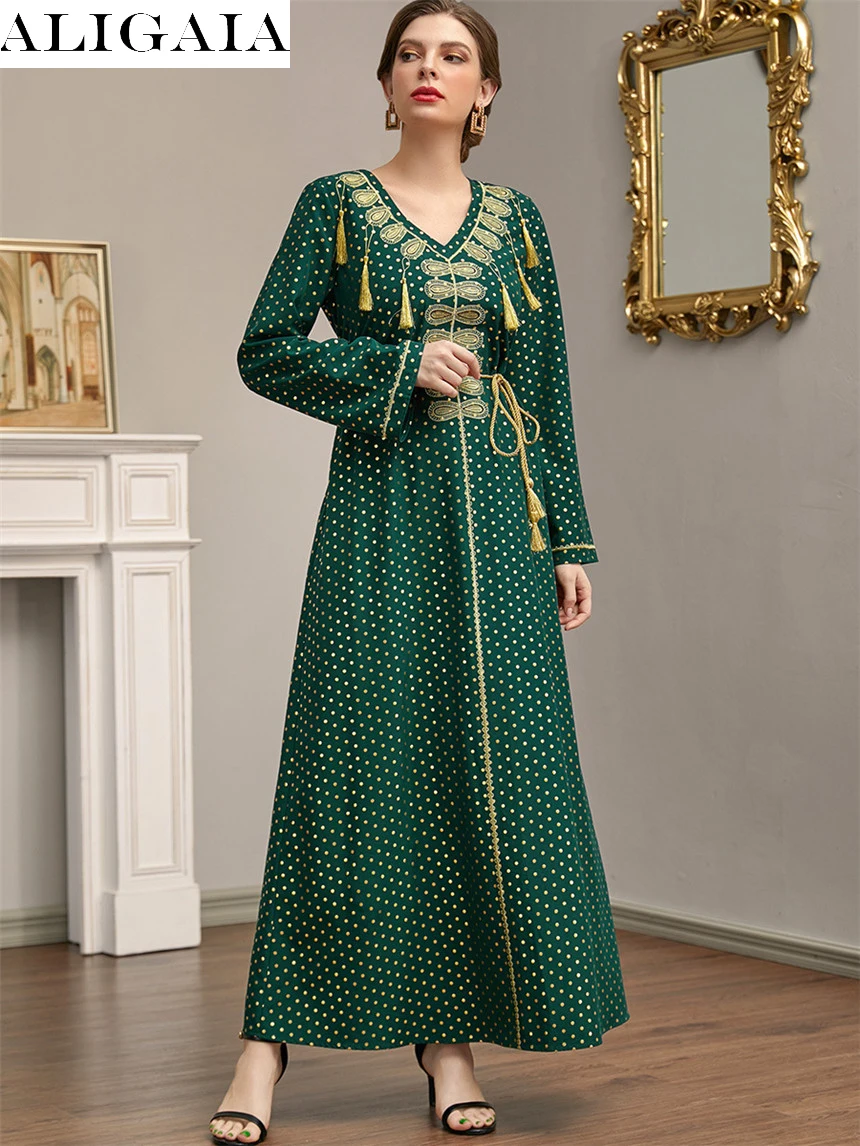 

Aligaia Новый Кафтан Abaya Дубай Djellaba Пакистан арабский ислам платье для женщин Турция африканская Роба Caftan Рамадан C