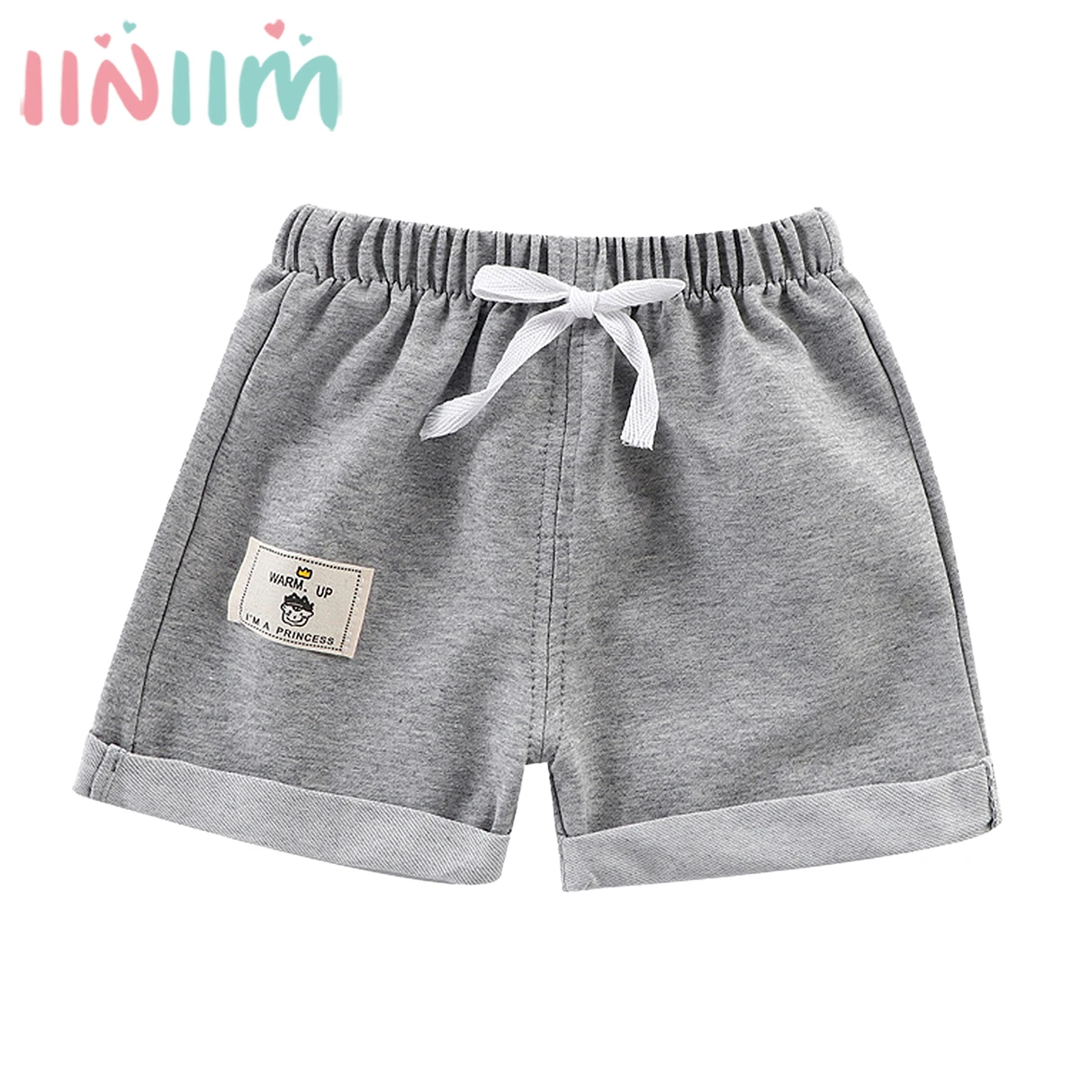 

Kids Solid Color Casual Shorts Elastic Waistband Drawstring Decor Sweatpants Cotton Breathable Sportswear Baby Summer Costume