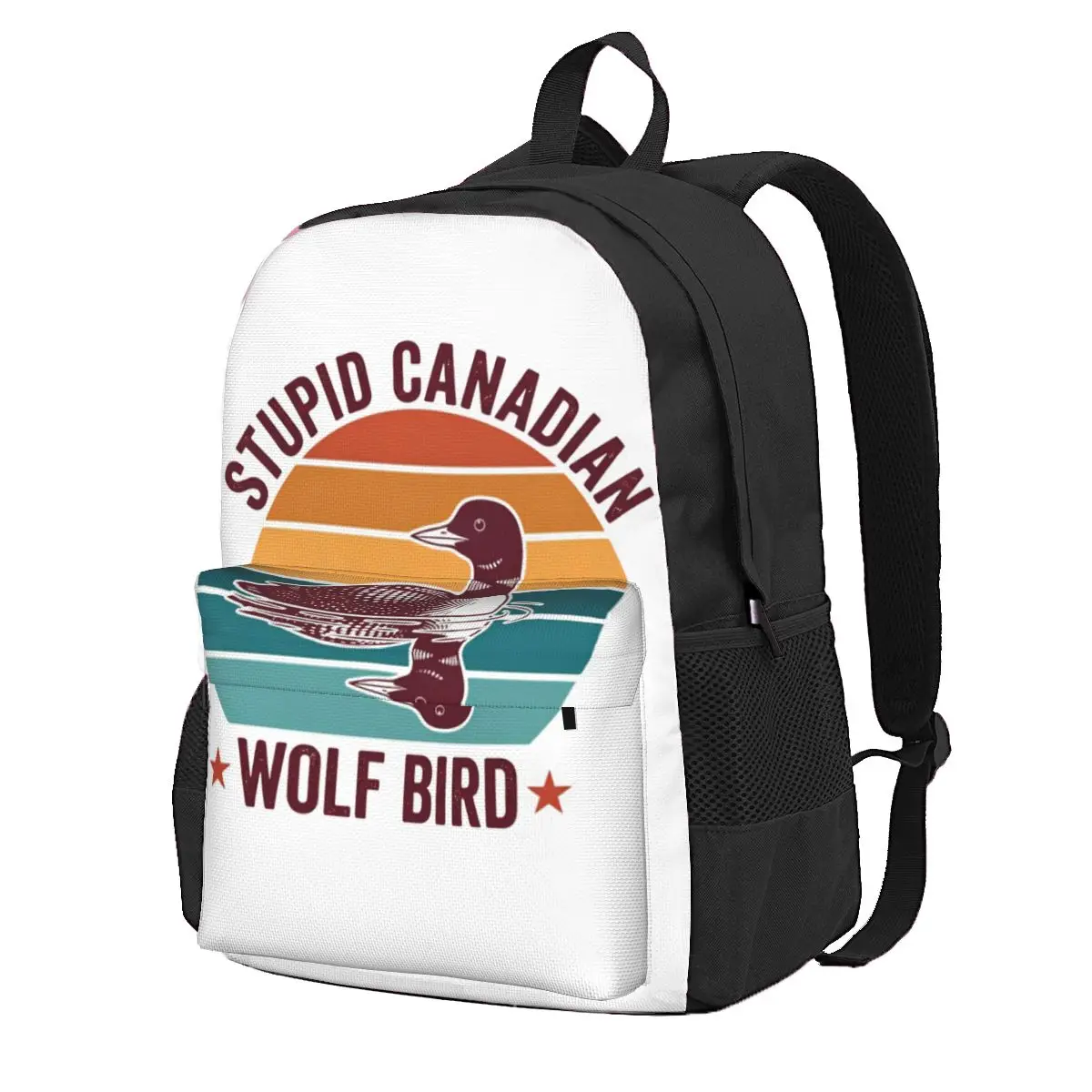 Фото Рюкзак Heated Rivalry Stuid Canadian Wolf Bird, школьная сумка, походный рюкзак для путешествий, модная сумка для мужчин и женщин, сумка через плечо №1