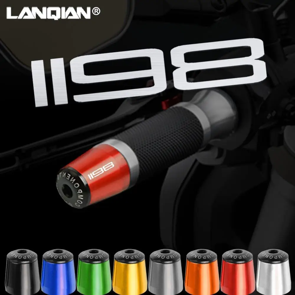 

Motorcycle Aluminum Handlebar Caps Handle Bar Grips Ends Plug For DUCATI 1198 S R 2009 2010 2011 Accessories