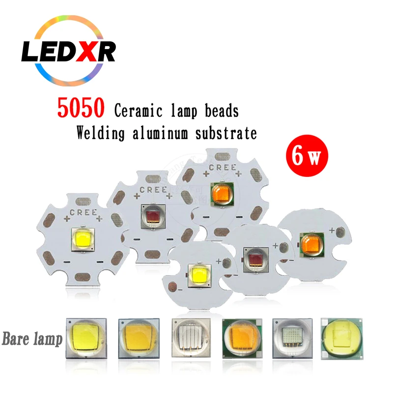 

5050 XML2 T6 6W white light warm white red light green light blue light golden light can be welded to aluminum substrate PCB