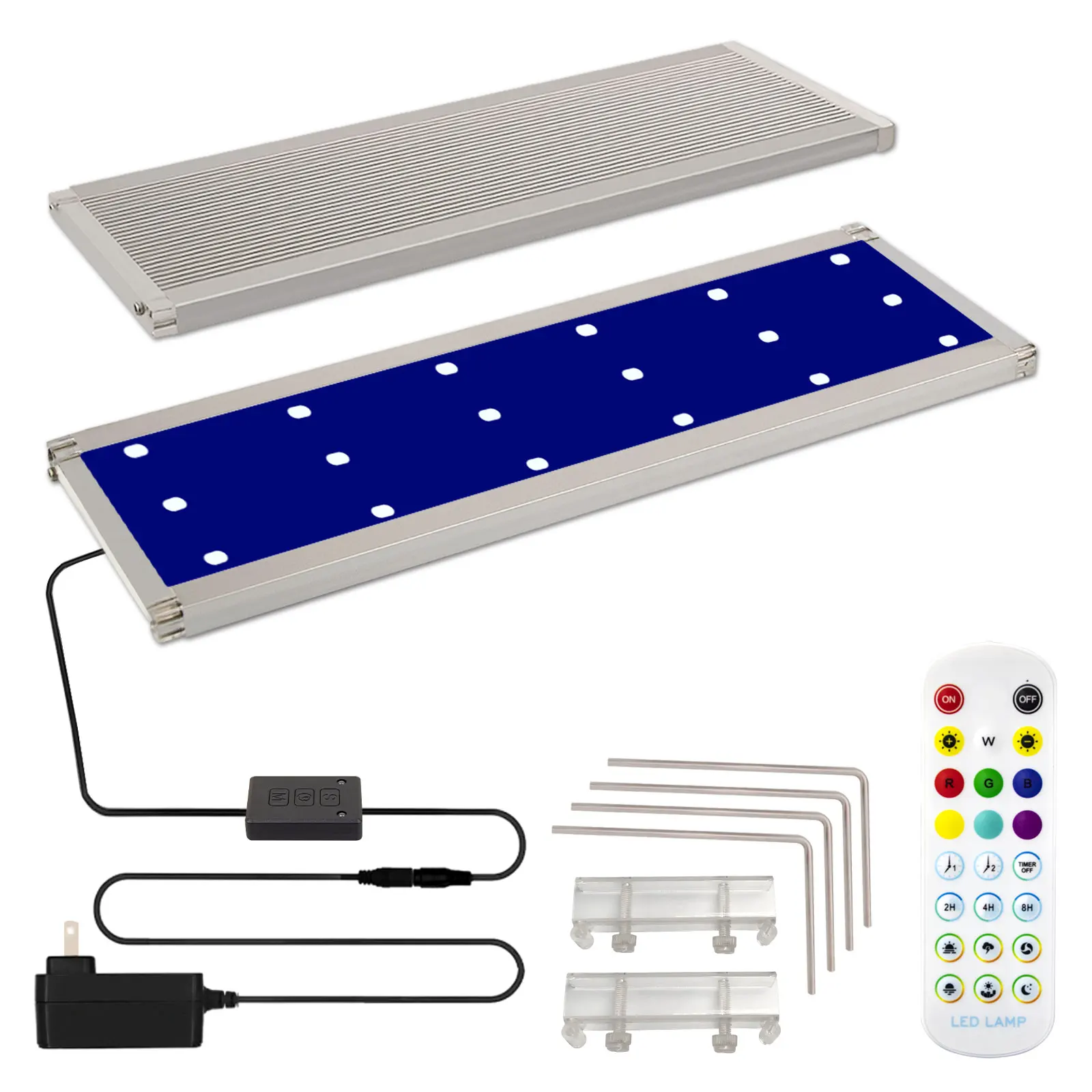 Светодиодсветильник лампа для аквариума, автоматический таймер 24 часа/7 дней, 30 см, 50 см, 60 см, 70 см, 80 см