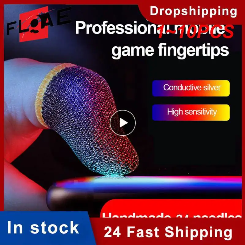 

1~10PCS Gaming Fingertips Cover 1 Pair Finger cots Breathable Thumb Luminous Anti-slip Touch Screen Finger Gloves for PUBG