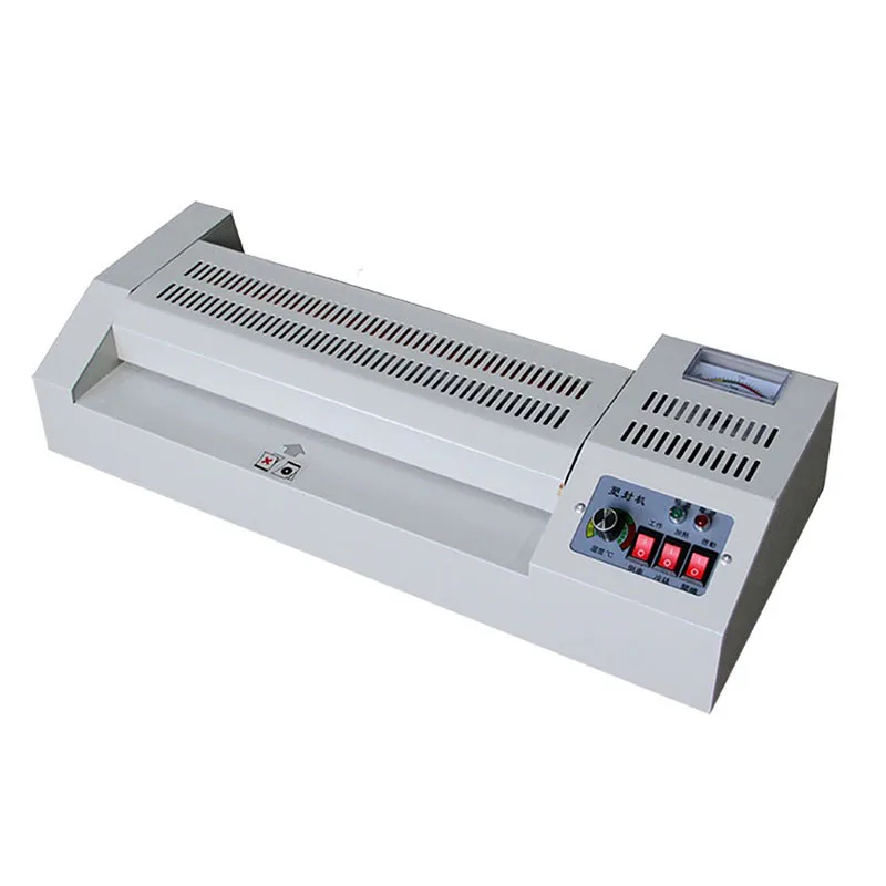 320A Level Adjustable Temperature Metal Laminator Hot and Cold A3 Photo A4 Laminating Machine for Office/Home 4 Rollers 320mm