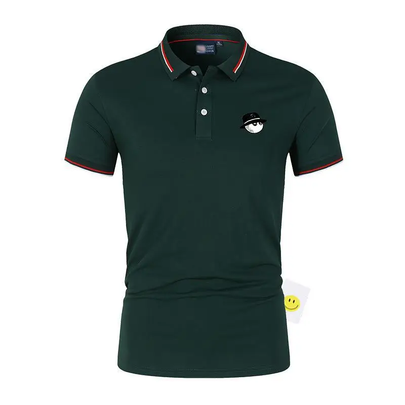 

2023 Summer Genuine And Handsome Men's Cotton Yarn T-shirt With Polo Collar Fashion Short Sleeve, Quick Drying And Breathable