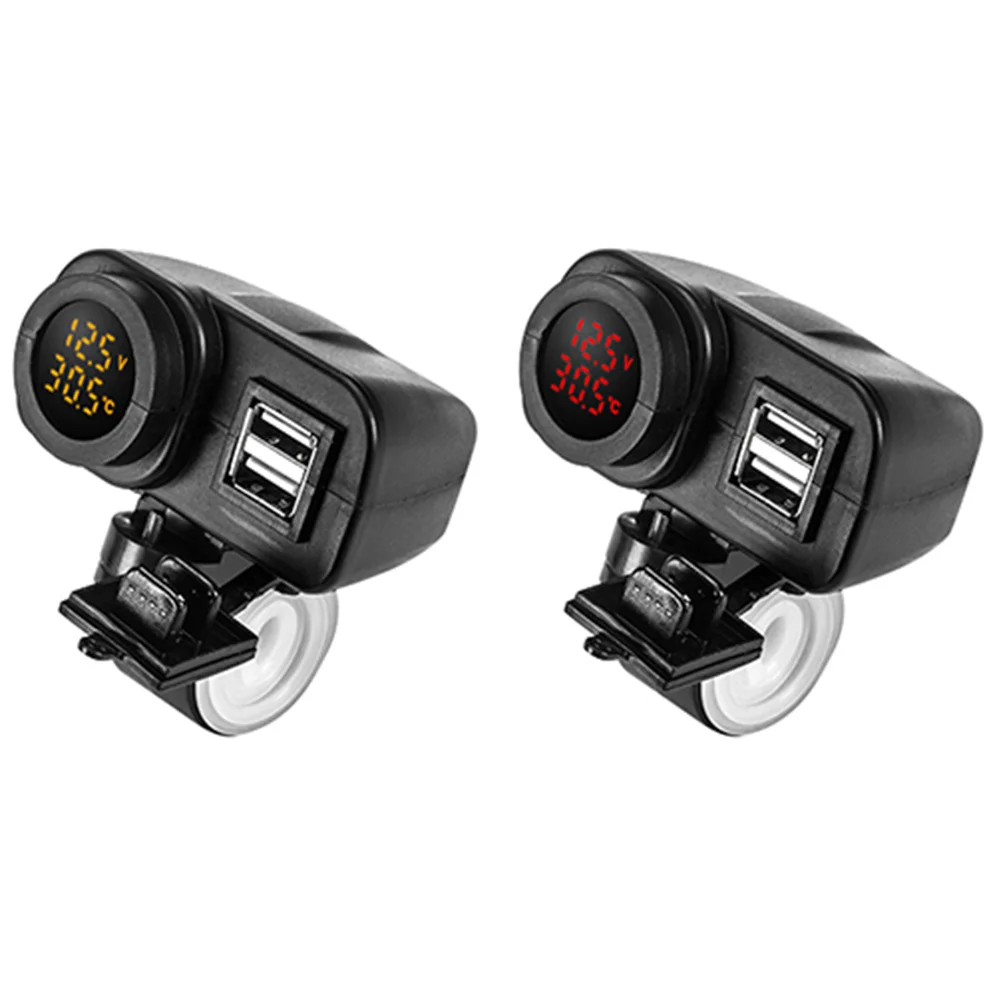 Двойной USB-разъем для зарядного устройства мобильного телефона цифровой дисплей