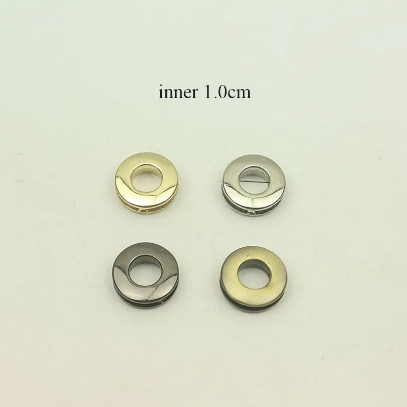 30pcs 10mm Dia. Metal O D Ring Eyelets Screw Buckles For Bag Belt Strap Dog Chain Buckle Clasp Bags Accessories Leather Crafts