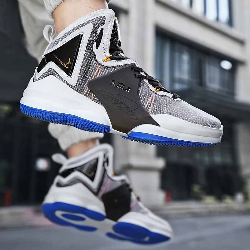 Basketball Shoes Men's Street Basketball Cushioning Non-slip Sports Shoes Men's Mesh Breathable Training Basketball Shoes 34-46#