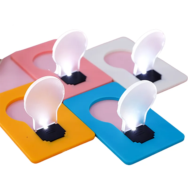 

Portable Card Shape Night Light Ultra-Thin Card Light Creative Led Energy Saving Lamp Battery Wallet Pocket Bedroom Card Lamp