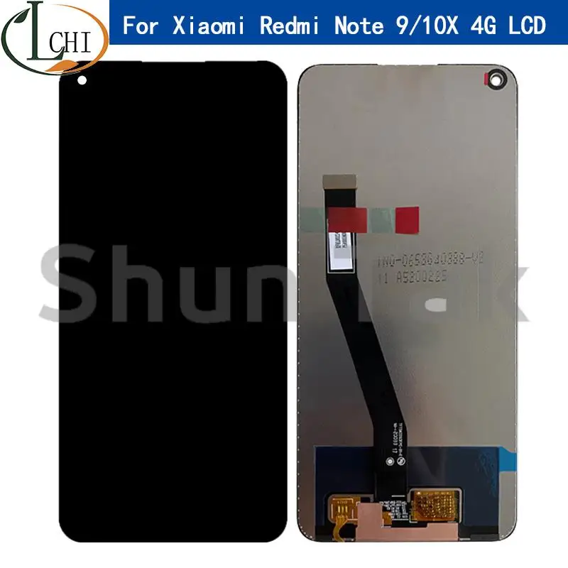 

Оригинальный дисплей 6,53 дюйма для Xiaomi Redmi Note 9, ЖК-дисплей с сенсорным экраном и дигитайзером в сборе, запчасти для Redmi 10X, 4G, экран дисплея
