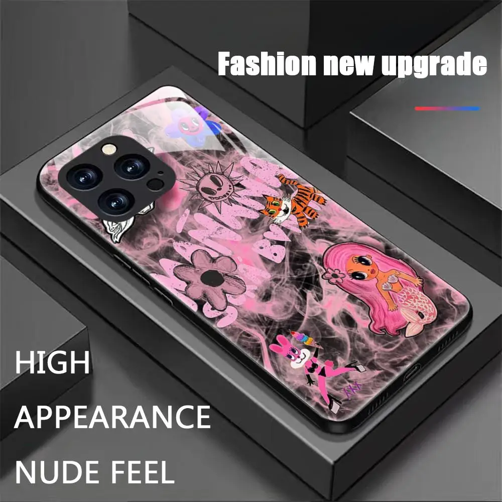 Розовый чехол для телефона Manana K-KaRol iPhone 16 15 14 13 12 11 X XR XS 8 Plus Mini Pro Max стеклянный