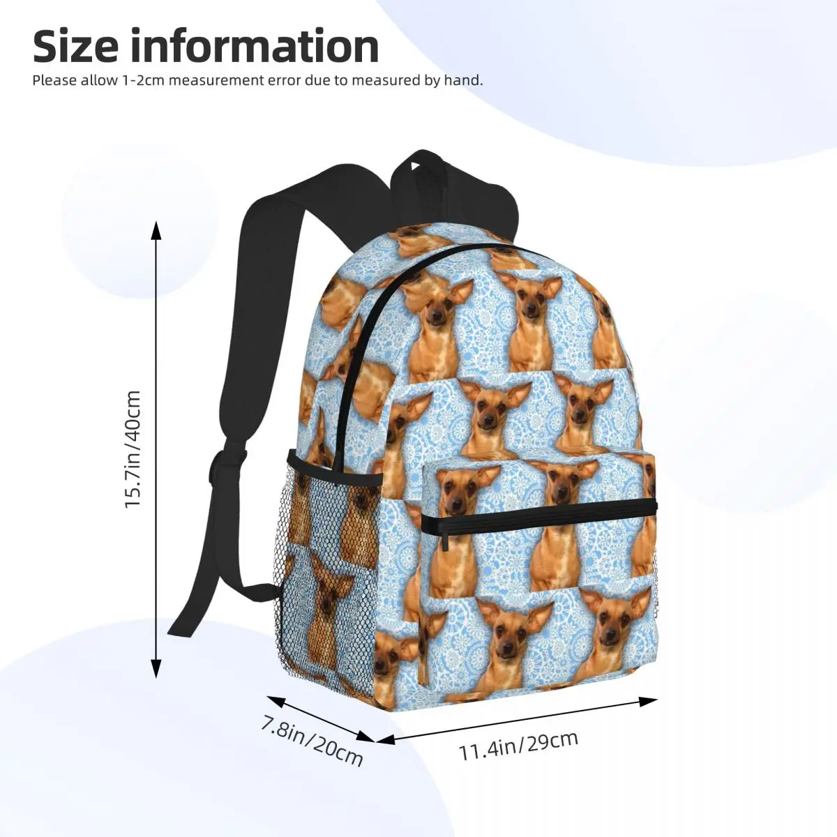Фото Рюкзак для студентов ChiweeniE Chihuahua Dog, школьная сумка, походный рюкзак для путешествий, сумка для книг, сумка через плечо для мужчин и женщин №3