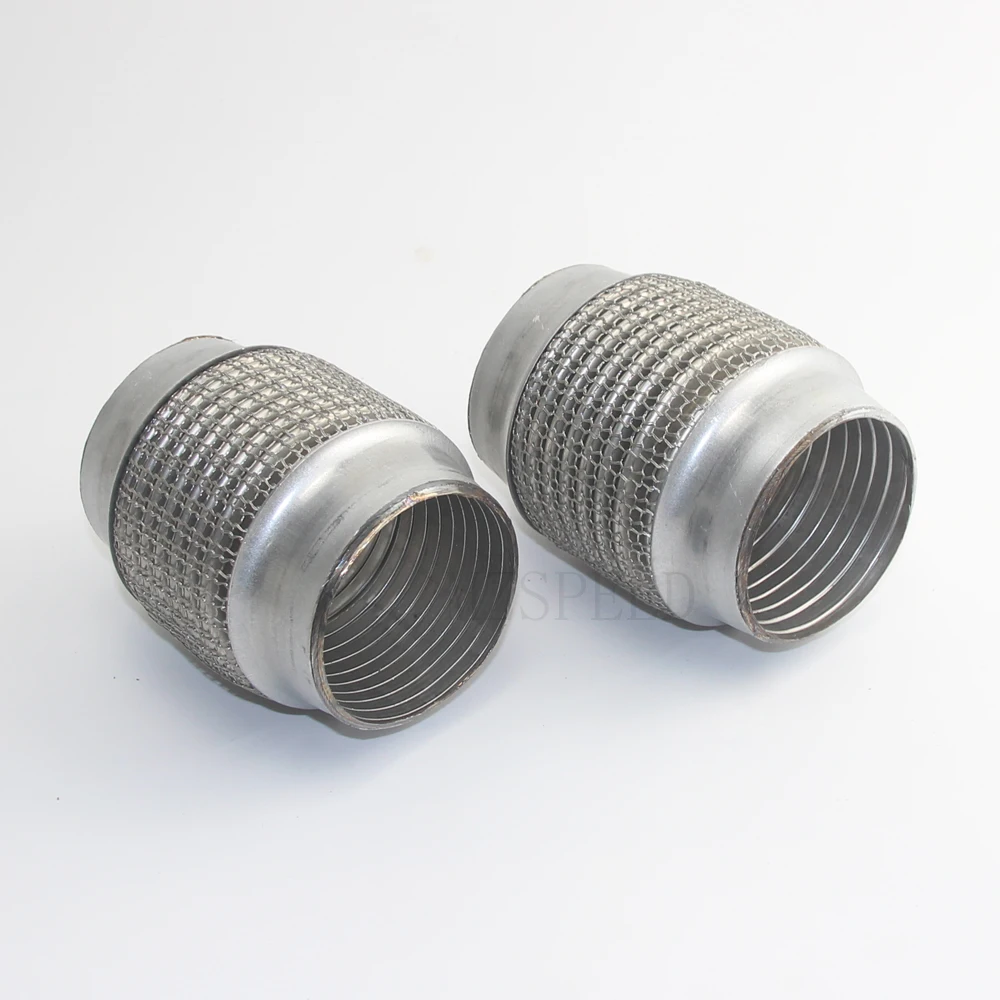 

Automotive exhaust bellows stainless steel hose connected to muffler shock absorption hose braided hook mesh expansion pipe