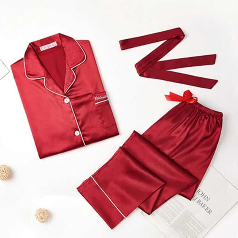 Striped Pajamas Set Sexy Sleepwear Women Pink Full Sleeve Pyjama Women's Rayon Polyester Fashion Autumn Home Clothes Set