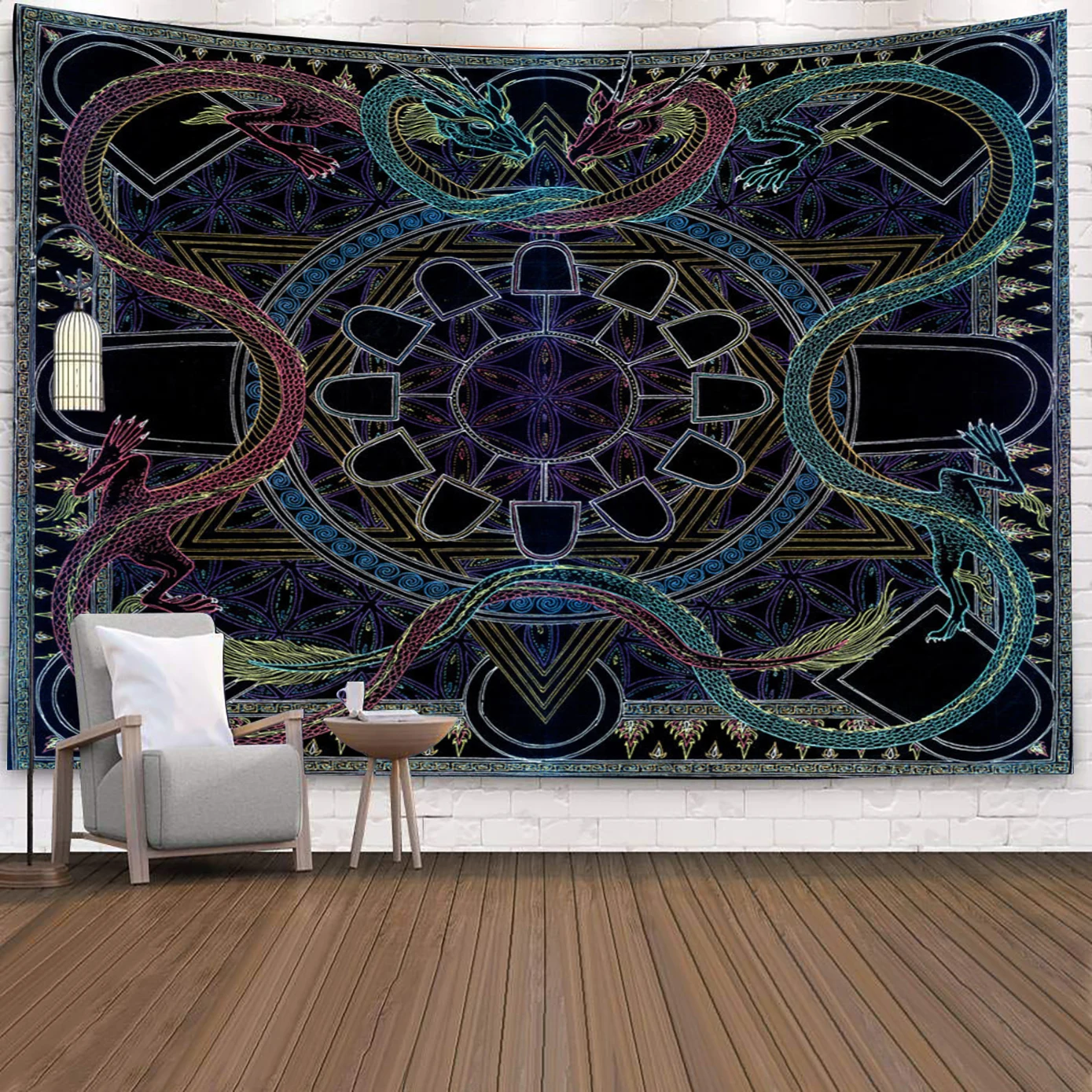 

Гобелен в стиле бохо, гобелен для украшения стен, гобелен, черная мандала, хиппи глаз, гобелены для спальни, украшение для стен