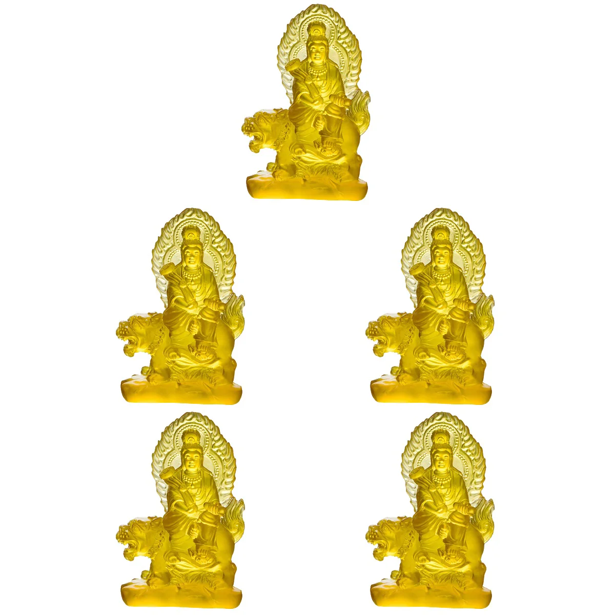 5x Figurine For Home Home Office Temple Figurine Home Decor Exquisite Craft Resin Craft for Office Bedroom