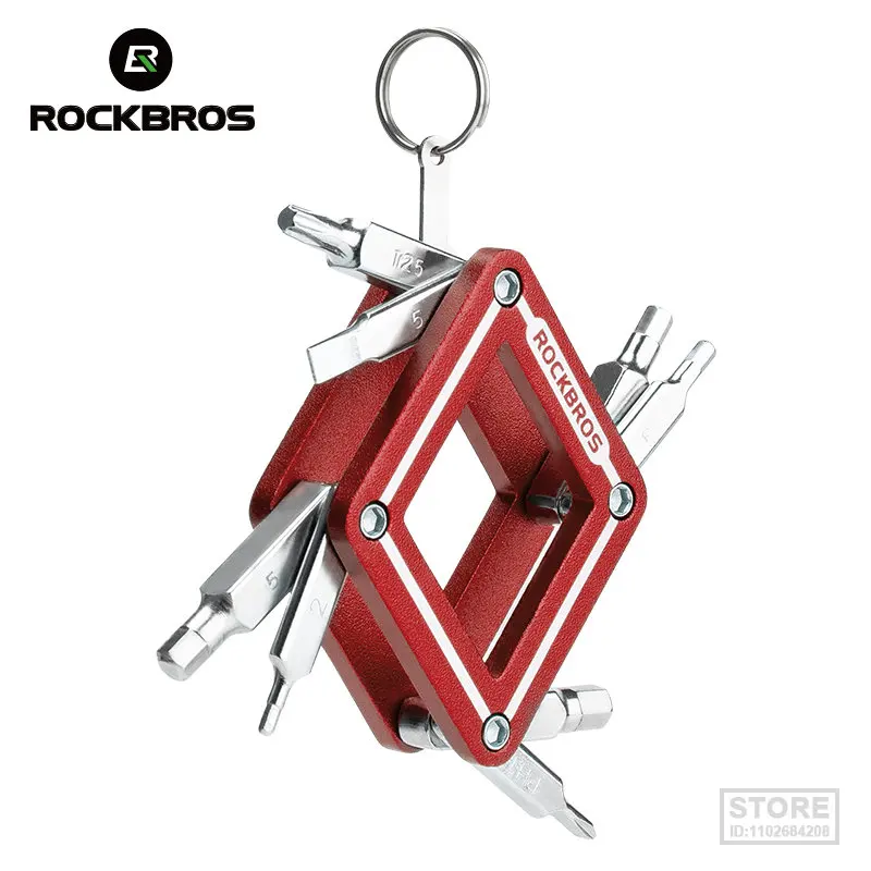 

ROCKBROS 8 in1 Bicycle Repair Tools Multi-purpose Wrench Bike Portable Strong Socket Screwdriver Chain Rhombus Cycle Tool Sets