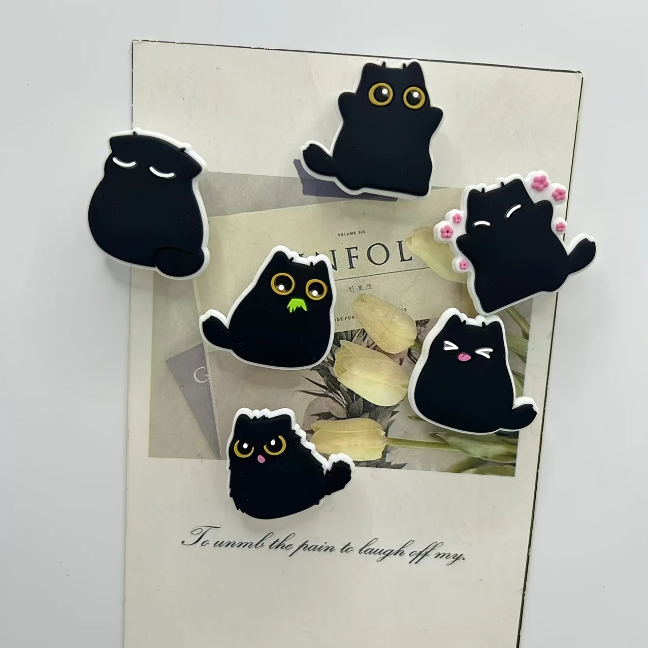 

Магниты на холодильник Kawaii Chubby Black Cat
