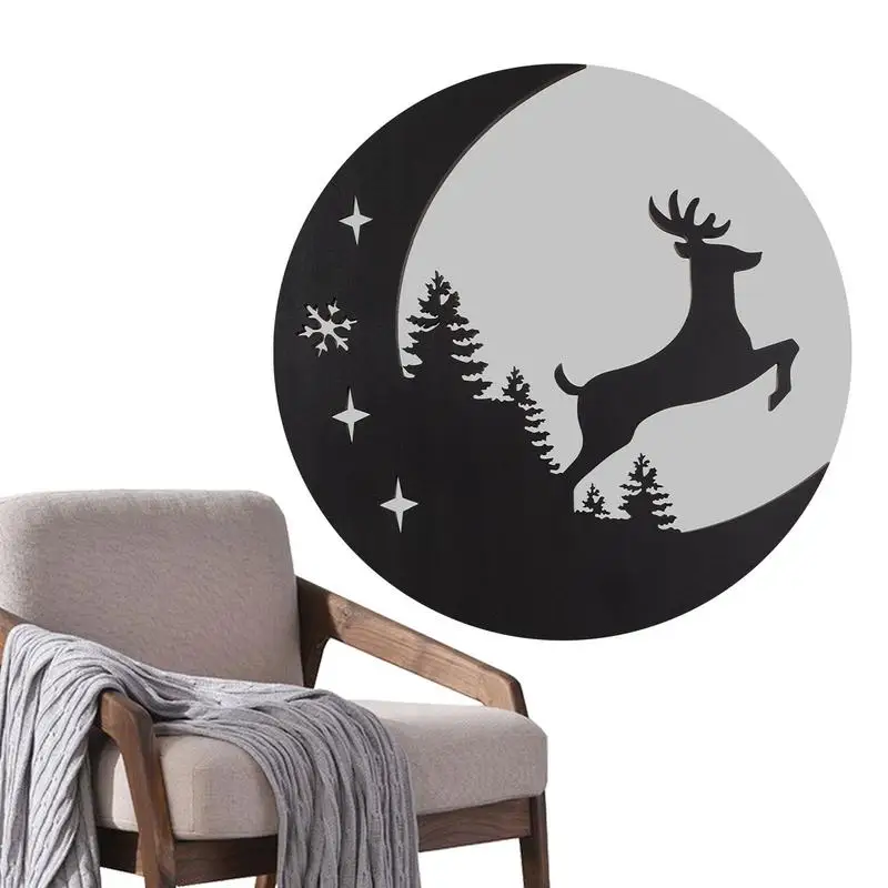 

New Elk Wall Decor Deer Art Wall Decor Round Home Wall Decor Mirror Effect For Hunting Stuff Western Lodge Theme Home Decor