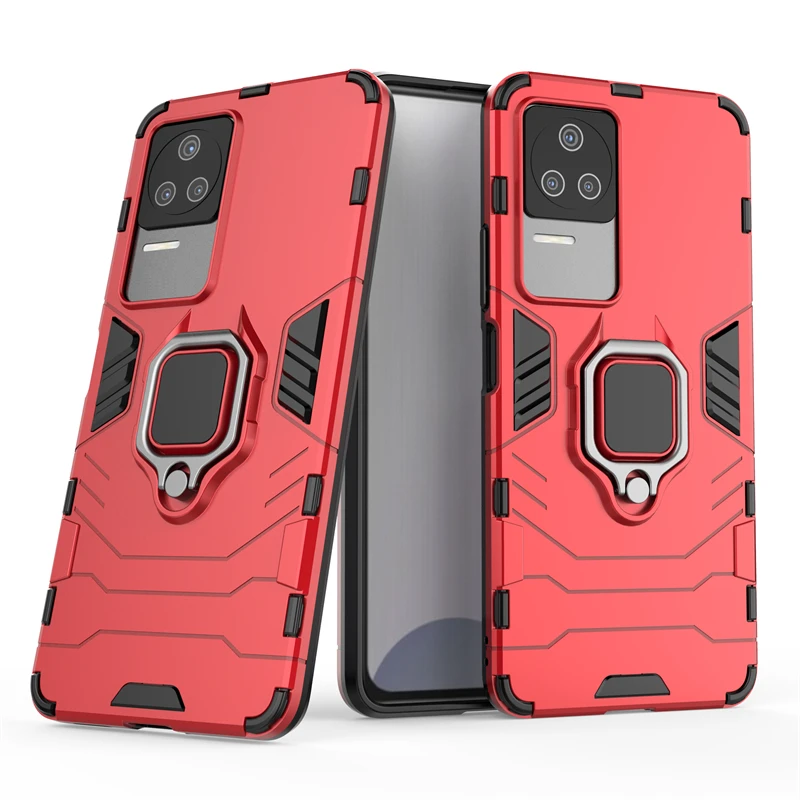 For Cover Poco F4 Case For Poco F4 5G Capas Back Shockproof Magnetic Holder Cover For Xiaomi Poco X3 X4 F3 GT Pro F4 5G Fundas
