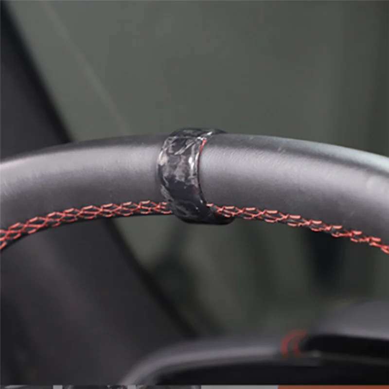 Черный ковающий узор кольцо на руль автомобиля накладка наклейка для Corvette C8 2020-2023