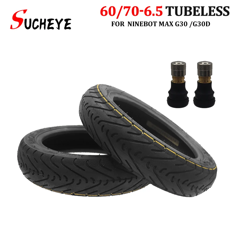 

New 10 Inch Tubeless Tire For Ninebot Max G30 Electric Scooter 60/70-6.5 Front And Rear Tyre Replace Parts