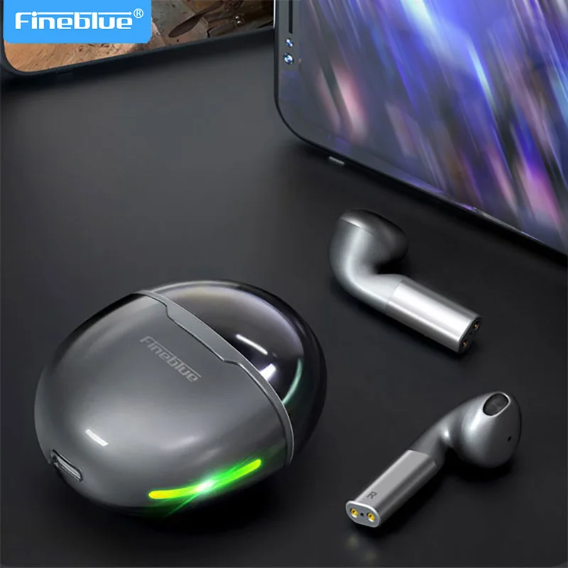 

Fineblue F22 Pro Беспроводная гарнитура Bluetooth 5,1 наушники TWS беспроводные наушники Handsfree In Ear Buds наушники с зарядным чехлом чехол