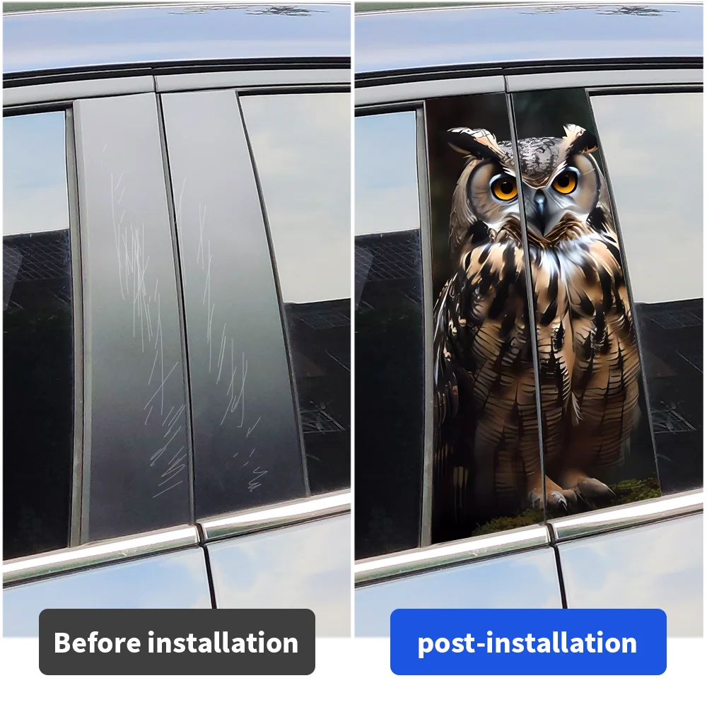 Автомобильные наклейки с совой авто стойки B водостойкий солнцезащитный крем