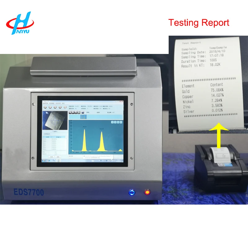 

EDS7700 xrf gold purity testing machine with Si-pin detector