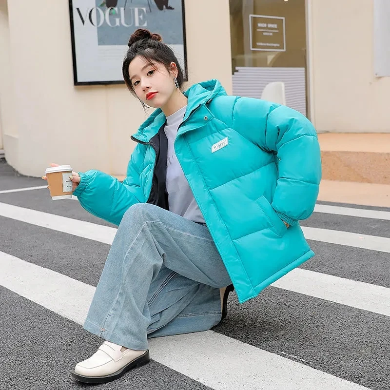 Winter Jacket Thicken Warm Parka Coat 2022 New Women's Bread Coat Cotton Padded Parkas Jackets Hooded Loose Oversized Outwear