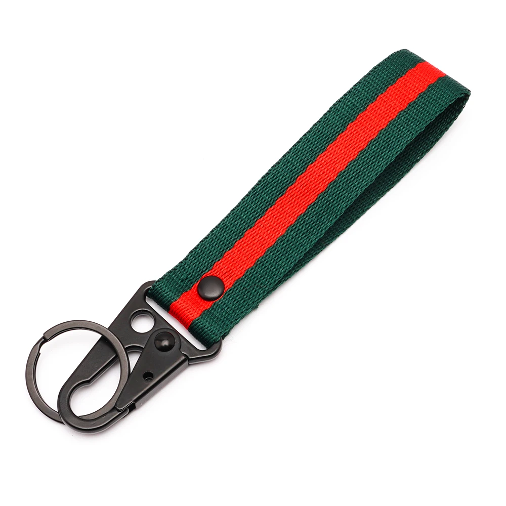 

Simple color matching nylon ribbon car key chain metal eagle beak key chain car motorcycle key accessories