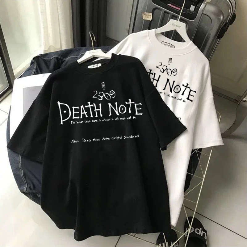 Death Note Summer Print Women's Clothing Novelty Shinigami Ryuk Short Sleeve Women T-shirt Harajuku Casual Yagami Vintage Top