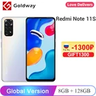 Глобальная версия Xiaomi Redmi Note 11S 8ГБ ОЗУ 128ГБ ПЗУ Мобильный телефон 108Мп Четыре Камера Helio G96 8-ядерный AMOLED DotDisplay