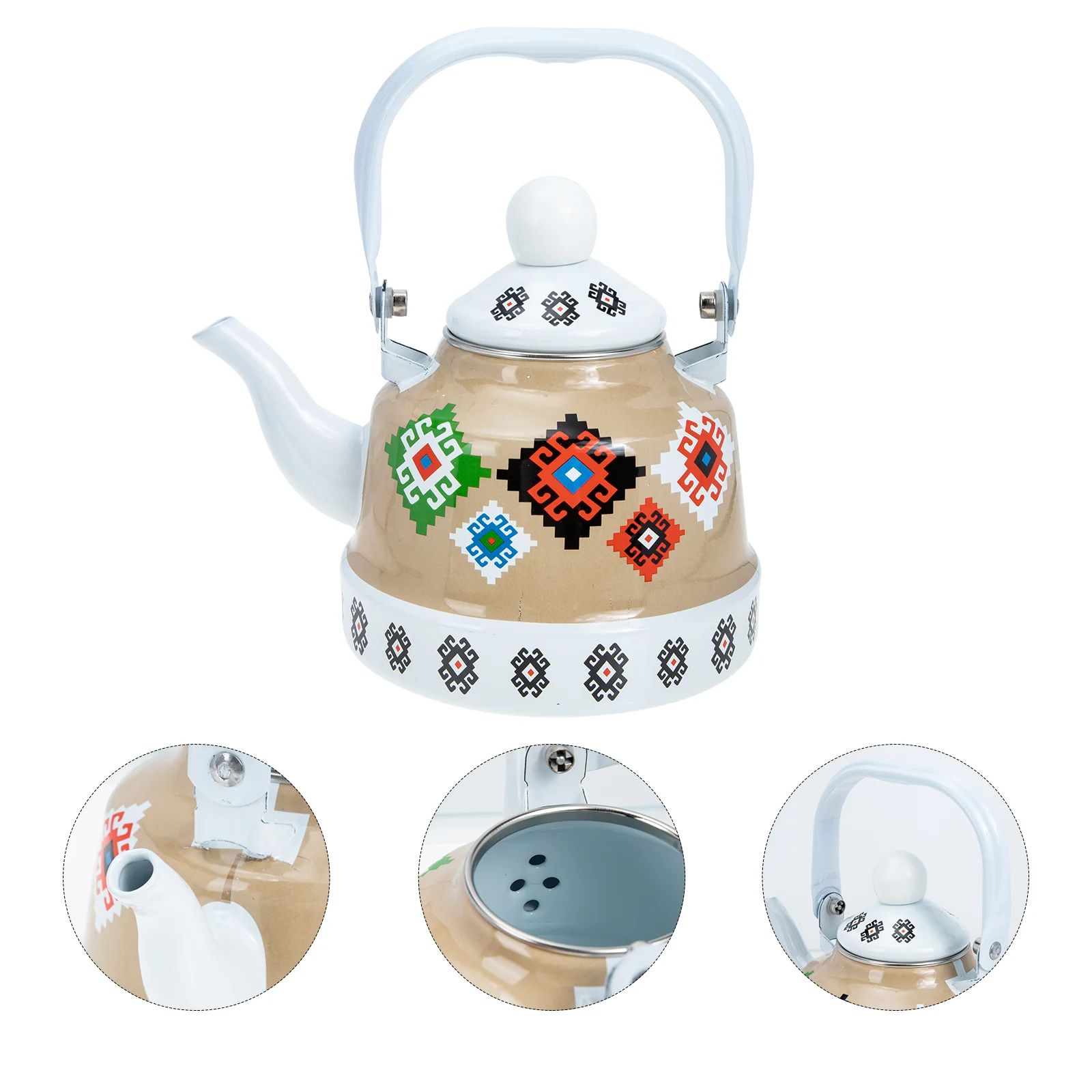 

Kettle Tea Teapot Pot Water Enamel Stovetop Coffee Ceramic Whistling Teakettle Porcelain Boiling Vintage Kitchen Pots Cup