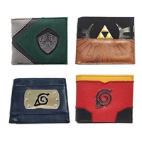 naruto konoha logo coin purse anime new peripheral metal tag wallet cartoon printing wallet wallets for women