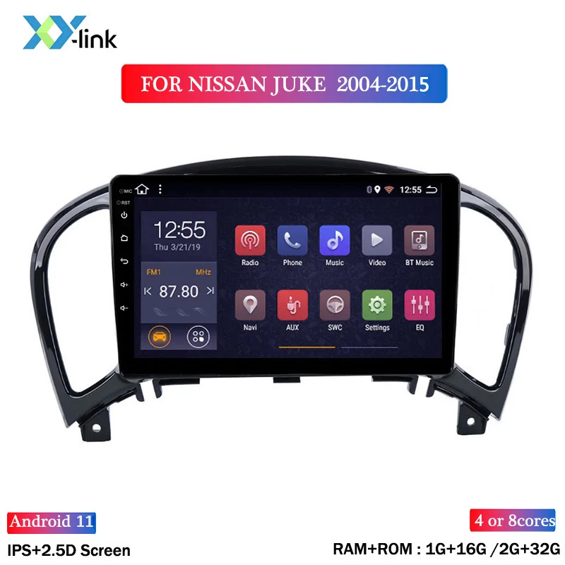 

Автомагнитола 9 дюймов экран Android 11 мультимедийный DVD-плеер для NISSAN JUKE 2004-2015 GPS навигационная система аксессуары Bluetooth