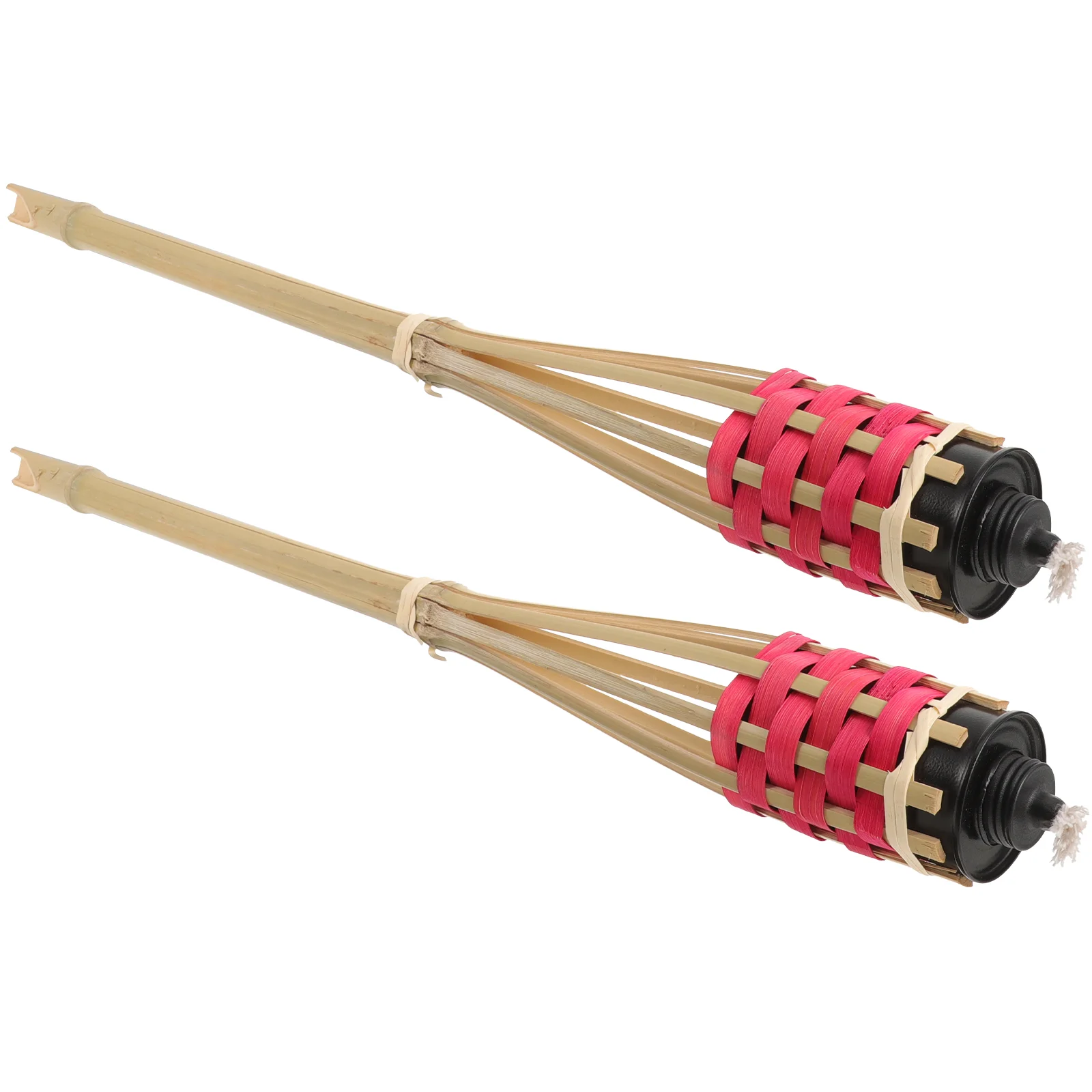 

Handmade Bamboo Bamboo Outdoor Refillable Oil Flickering Flames Torch Lights Yard Pathway Light Convenient Fire Outdoor