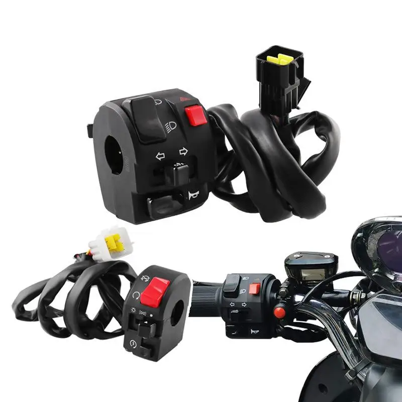 

12v 7/8 Inch 22mm Motorcycle Switches Universal Light Button Handlebar Controller Combination Switch Accessories