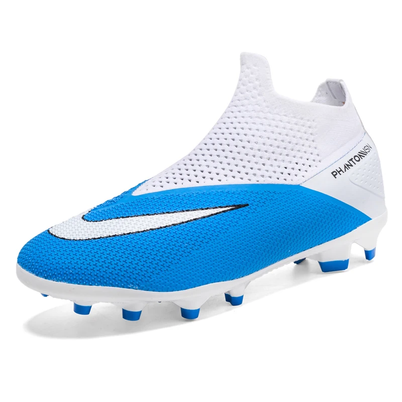 High-Top Football Boots For Men Anti-Slip Grass Training Soccer Shoes Kids Ultralight Turf Sports Footwear Large Size Sneakers