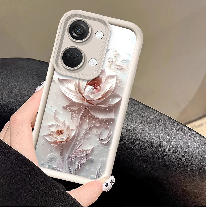 Розовые и синие перья для OnePlus Nord 2 3 4 N30 5G Onep lus 12 11 8T CE Lite 5 11R 10R противоударный чехол