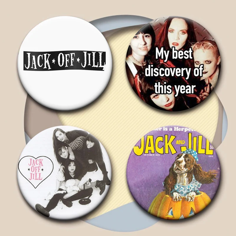 Фото Humid Teenage Mediocrity Handmade Brooch Black Eight Jack Off Jill Vintage Soft Button Pins Exquisite Music Band Aesthetic Badge №3