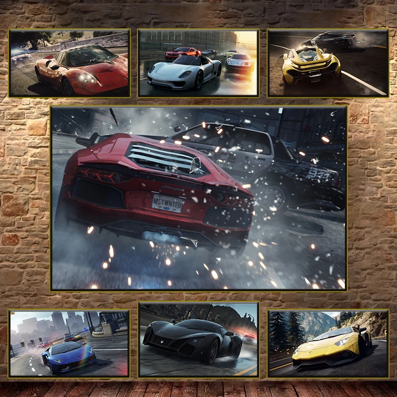 

Top Racing Games Need For Speed Poster Prints Nordic Canvas Paintings Decor Picture Wall Parlor Bedroom Bar Decor Children Gift